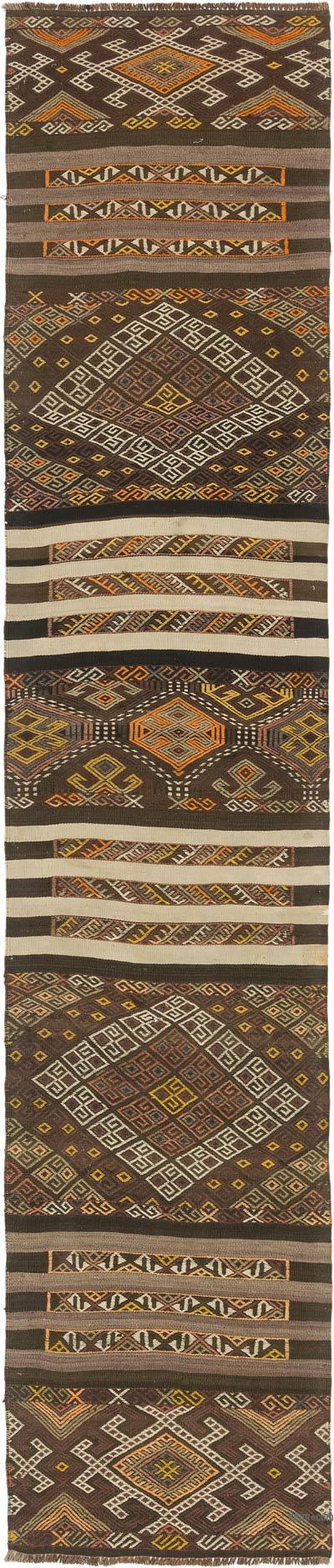 Vintage Malatya Kilim Runner - 2' 6" x 11' 11" (30" x 143")