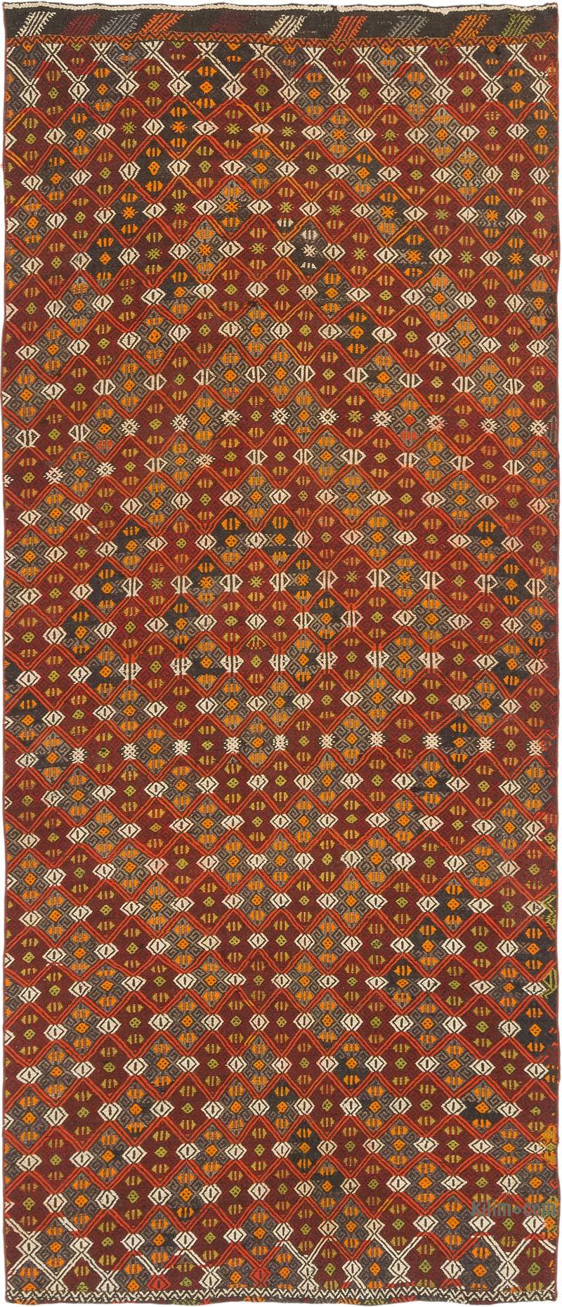 Vintage Anatolian Jijim Rug - 4' 3" x 9' 11" (51" x 119") - K0072263