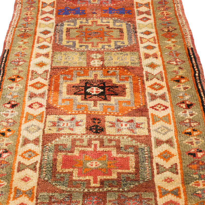 Vintage Tribal Runner Rug - 2' 10" x 11' 6" (34" x 138") - K0072267