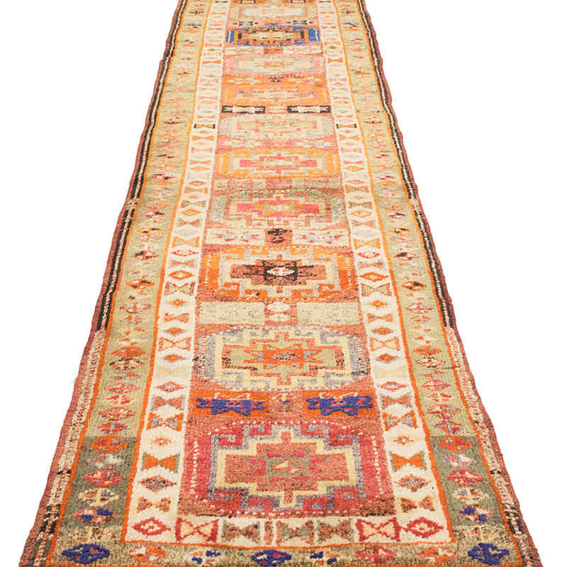 Vintage Tribal Runner Rug - 2' 10" x 11' 6" (34" x 138") - K0072267