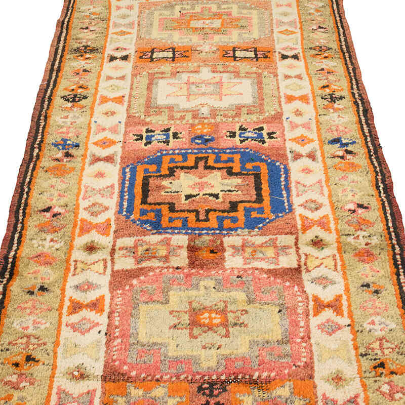 Vintage Tribal Runner Rug - 2' 10" x 11' 6" (34" x 138") - K0072267