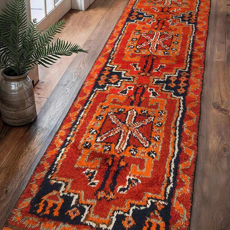 Alfombra Vintage de pasillo - 83 cm x 343 cm - K0072269