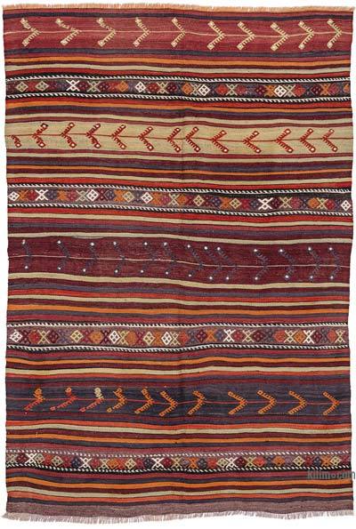 Vintage Turkish Kilim Rug - 4' 7" x 6' 9" (55" x 81")