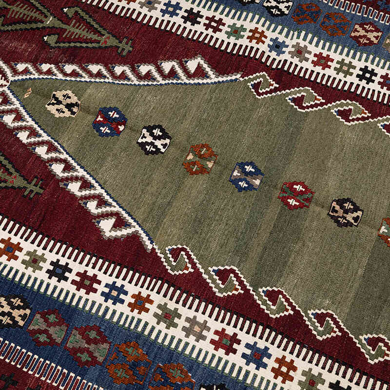 Vintage Konya Obruk Kilim Rug - 4' 6" x 6' 2" (54" x 74") - K0072491