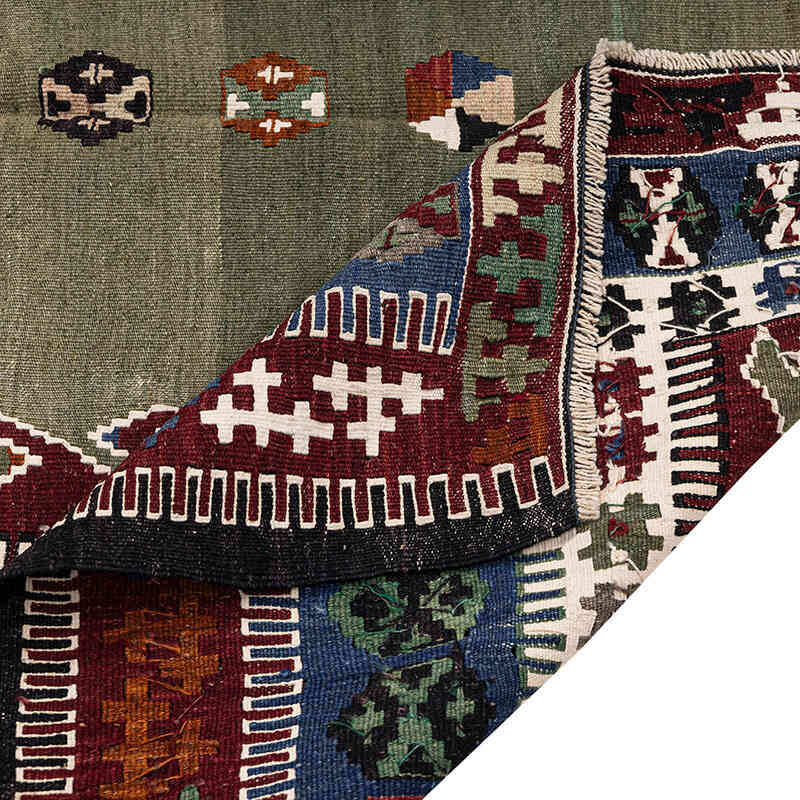 Vintage Konya Obruk Kilim Rug - 4' 6" x 6' 2" (54" x 74") - K0072491