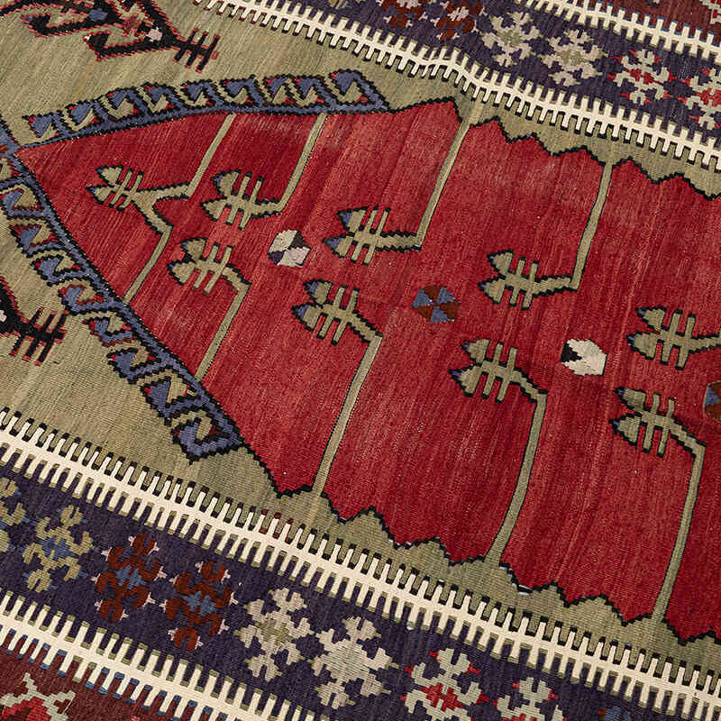 Vintage Konya Obruk Kilimi - 140 cm x 193 cm - K0072494