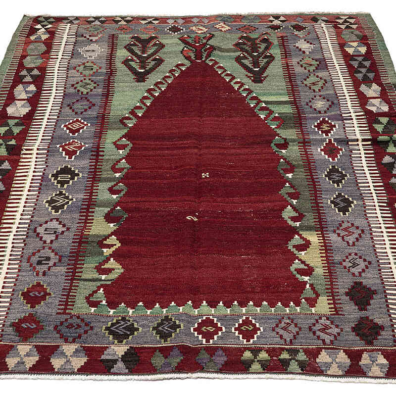 Vintage Konya Obruk Kilimi - 125 cm x 182 cm - K0072495