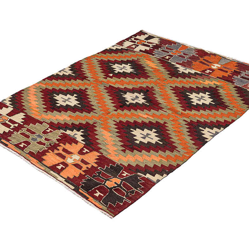 Vintage Çal Kilimi - 111 cm x 147 cm - K0072497
