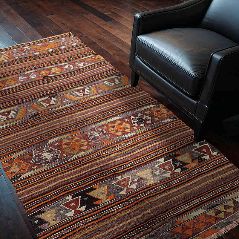 Vintage Konya Kilim Rug - 4' 1" x 6' 11" (49" x 83") - K0072506