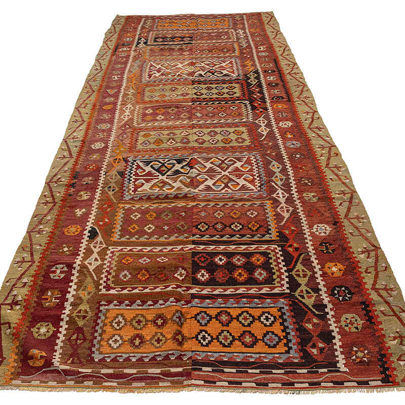Vintage Çorum Kilimi - 145 cm x 387 cm - K0072512