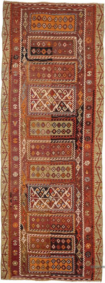 Vintage Corum Kilim Rug - 4' 9" x 12' 8" (57" x 152")