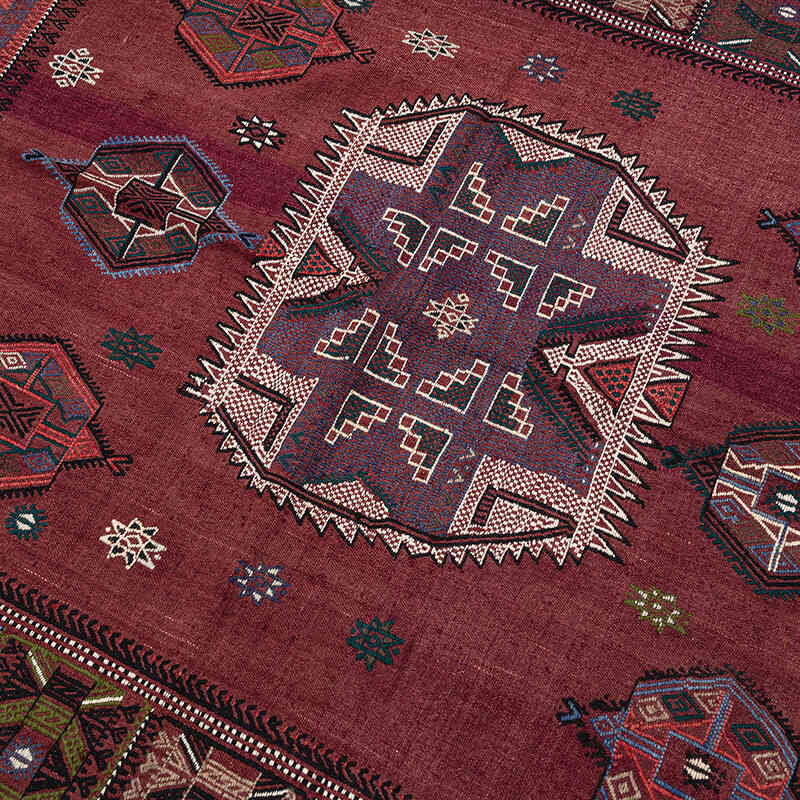 Vintage Konya Cicim Kilim - 139 cm x 170 cm - K0072518