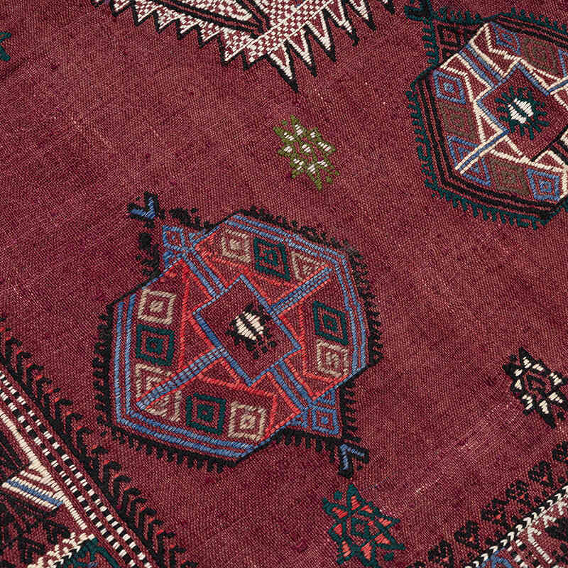 Vintage Konya Cicim Kilim - 139 cm x 170 cm - K0072518