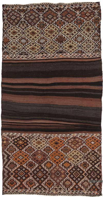 Vintage Bayburt Kilim Rug - 3' 11" x 7' 1" (47" x 85")