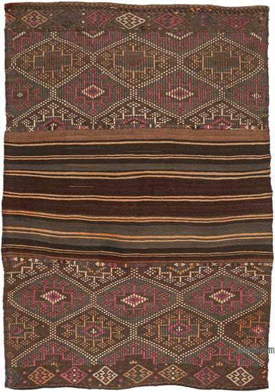 Vintage Bayburt Kilim Rug - 4'  x 5' 6" (48" x 66")