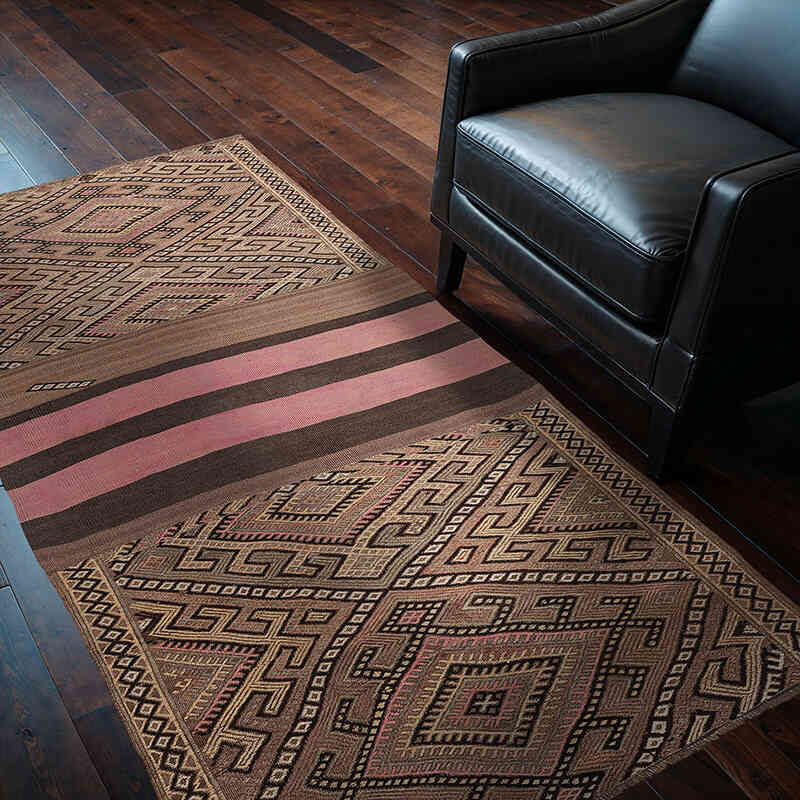 Vintage Bayburt Kilim Rug - 4' 1" x 6' 7" (49" x 79") - K0072531