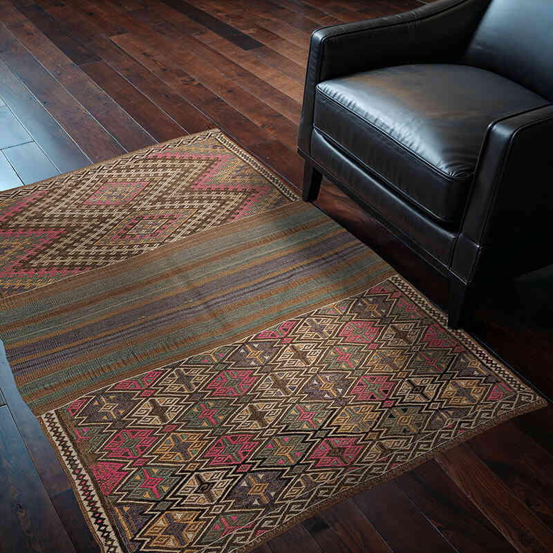 Alfombra Vintage Bayburt Kilim - 117 cm x 153 cm - K0072532
