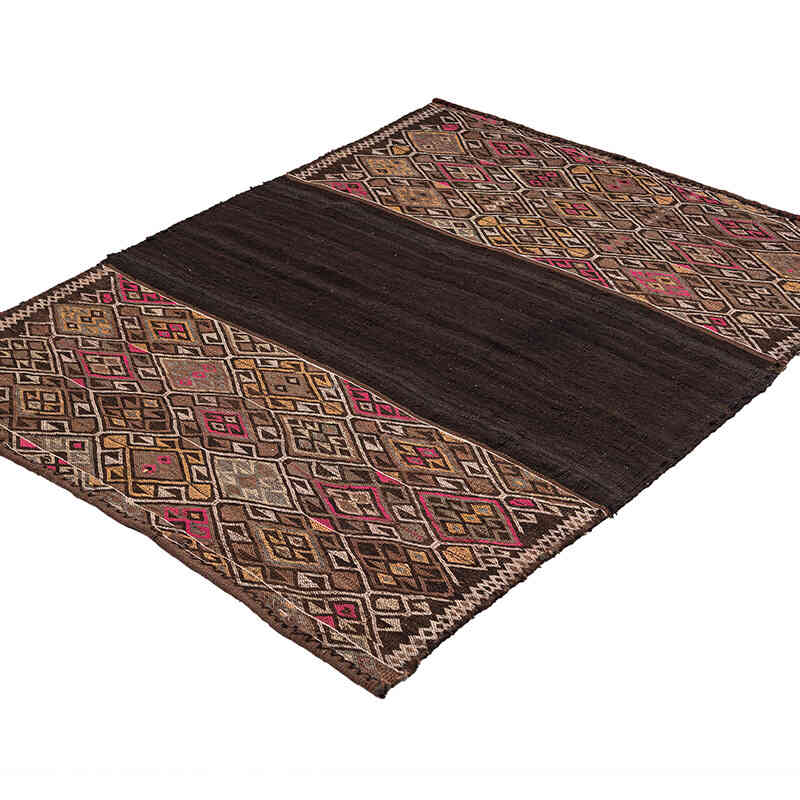 Vintage Bayburt Kilim Rug - 4' 2" x 4' 10" (50" x 58") - K0072533