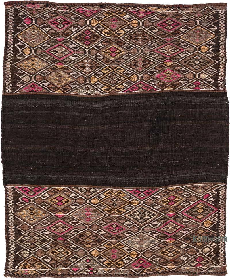 Vintage Bayburt Kilim Rug - 4' 2" x 4' 10" (50" x 58") - K0072533