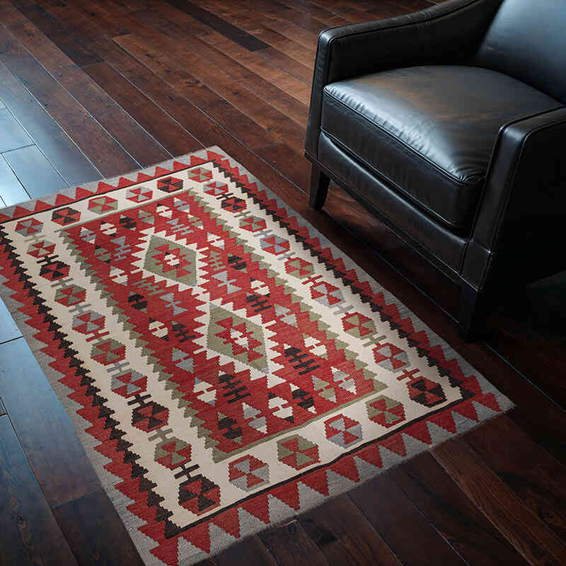 Oushak Kilim Vintage - 103 cm x 144 cm - K0072536