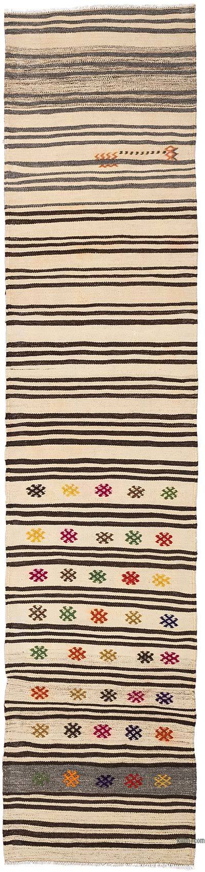 Vintage Anadolu Kilim Yolluk - 62 cm x 276 cm