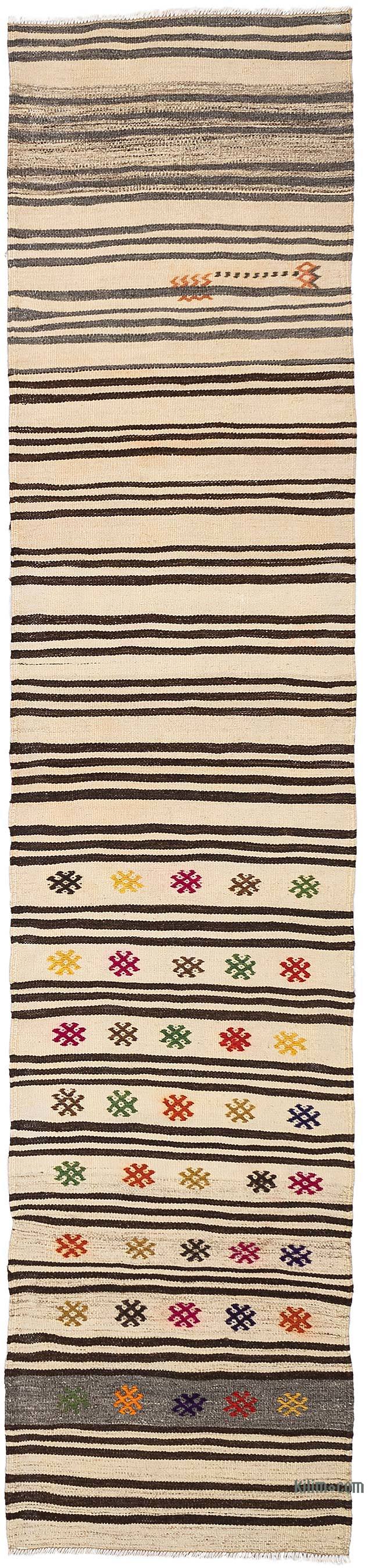 Vintage Anatolian Kilim Runner - 2'  x 9' 1" (24" x 109") - K0072540