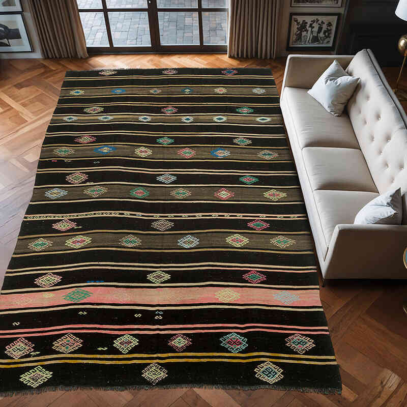 Alfombra Vintage Anatolian Kilim - 230 cm x 390 cm - K0072820