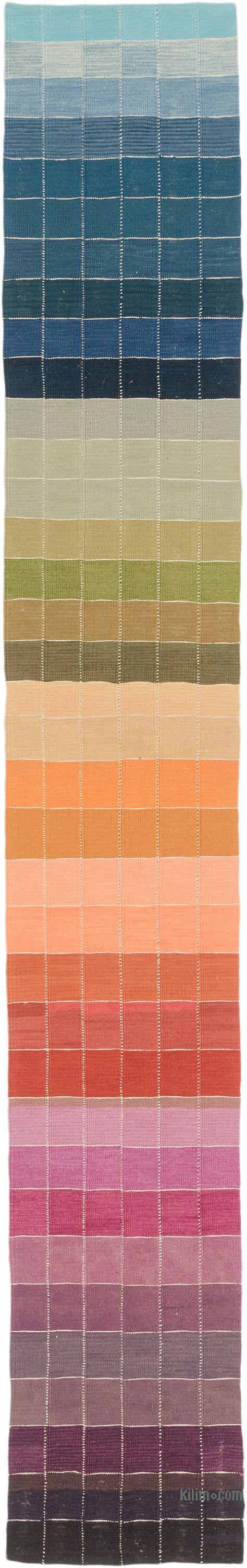 Corredor Nueva Alfombra Turca Kilim - 60 cm x 390 cm - K0072826