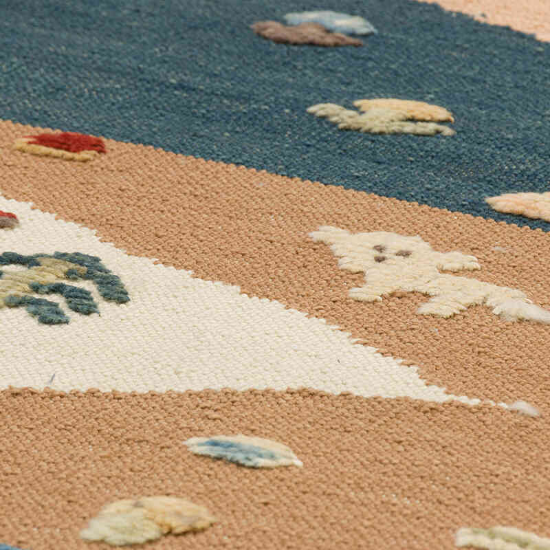 New Handwoven Turkish Kilim Rug - 3' 1" x 6' 7" (37" x 79") - K0072827