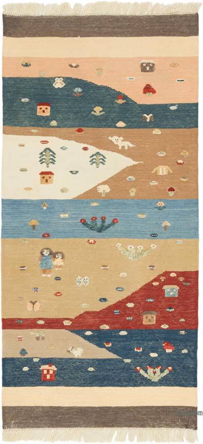 Yeni Kök Boya El Dokuma Kilim - 95 cm x 200 cm