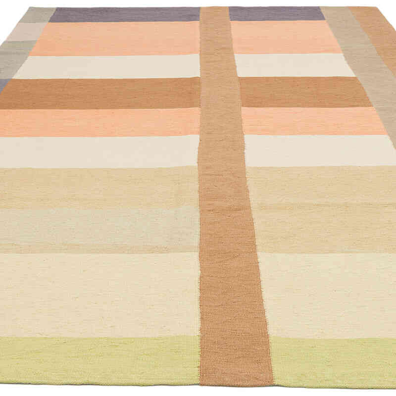 New Handwoven Turkish Kilim Rug - 6' 7" x 9' 7" (79" x 115") - K0072828