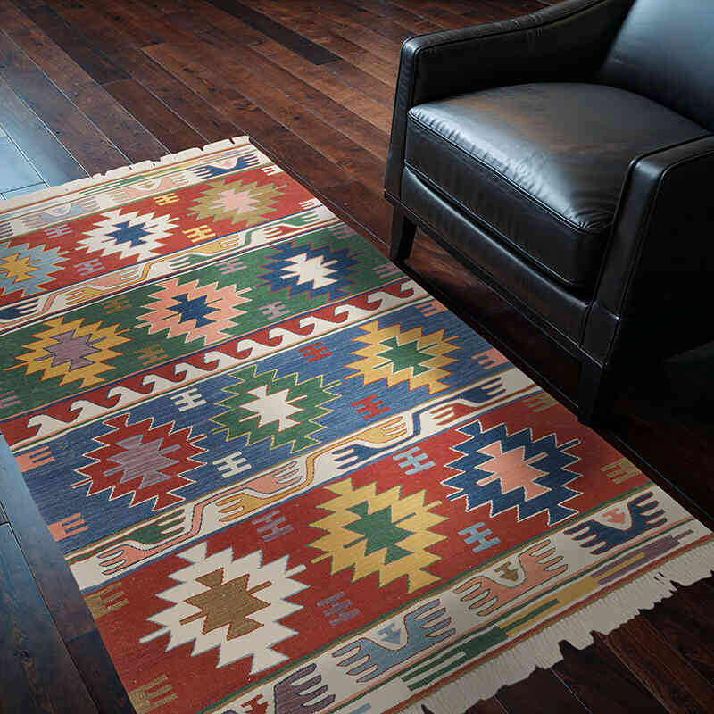 Nueva Alfombra Turca Kilim - 123 cm x 185 cm - K0072831