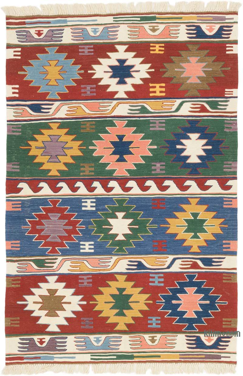 Nueva Alfombra Turca Kilim - 123 cm x 185 cm - K0072831