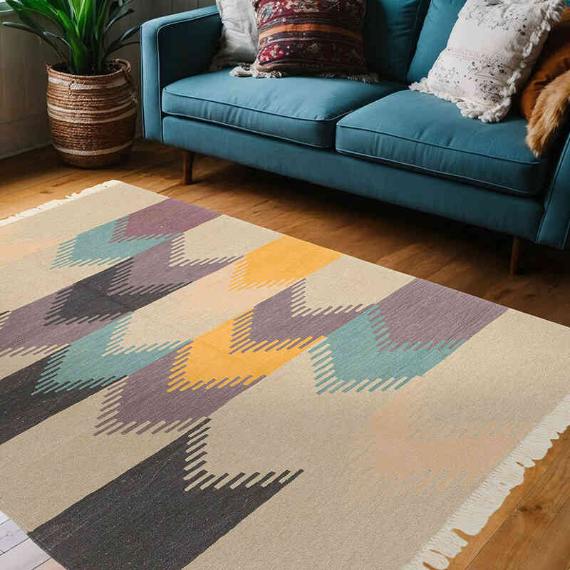 Yeni Kök Boya El Dokuma Kilim - 151 cm x 203 cm - K0072840