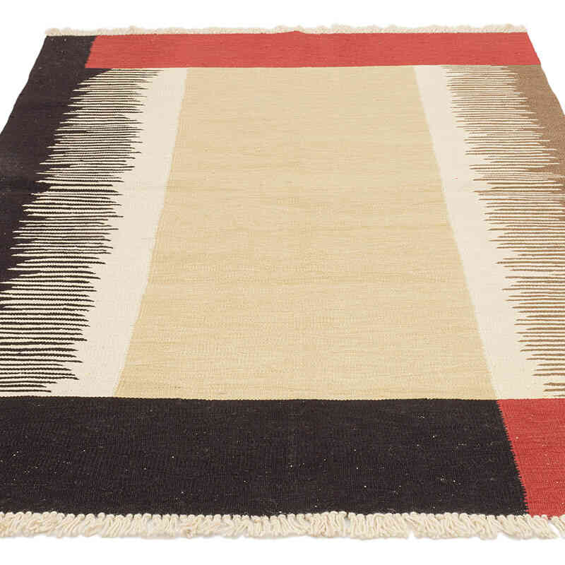 New Handwoven Turkish Kilim Rug - 4' 1" x 5' 11" (49" x 71") - K0072842
