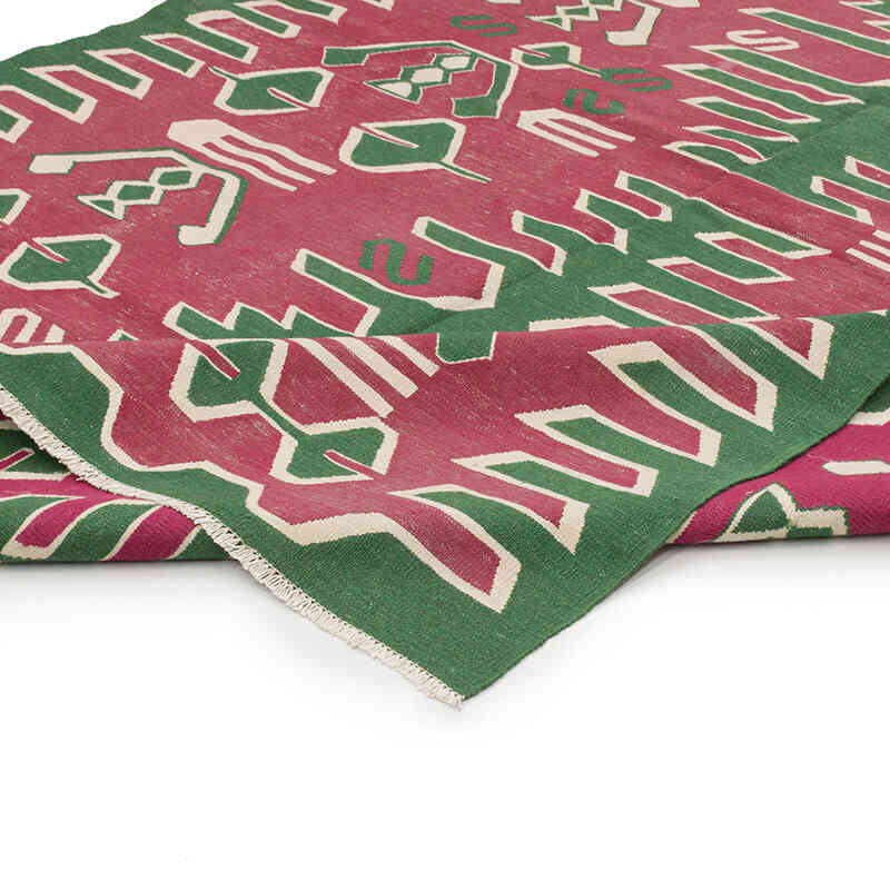 New Handwoven Turkish Kilim Rug - 6' 5" x 9' 3" (77" x 111") - K0072843