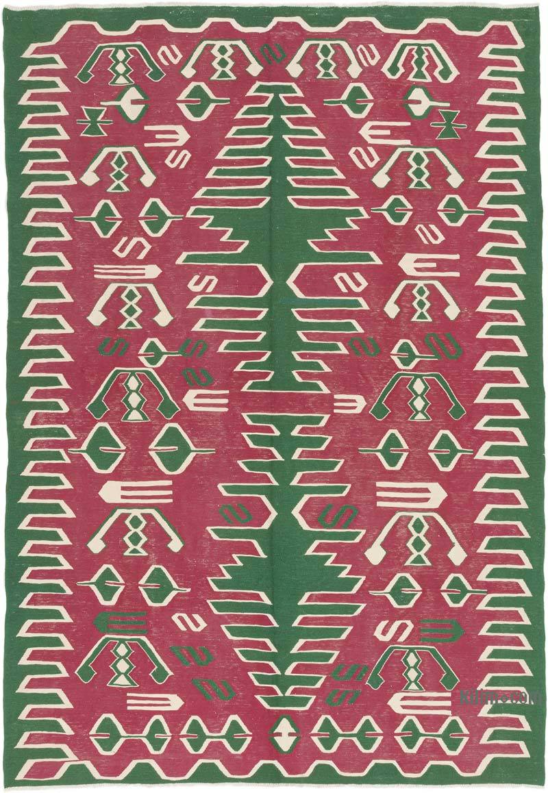 New Handwoven Turkish Kilim Rug - 6' 5" x 9' 3" (77" x 111") - K0072843