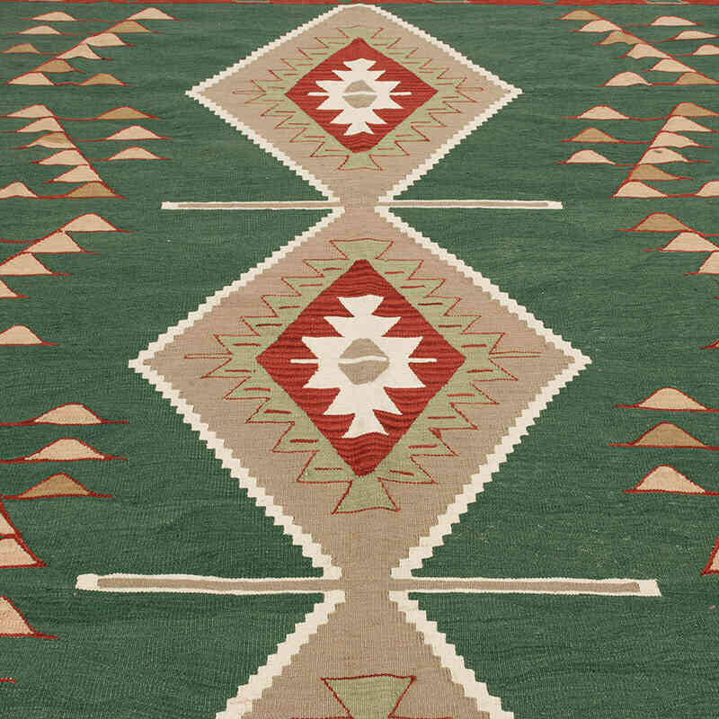 New Handwoven Turkish Kilim Rug - 9' 3" x 10' 2" (111" x 122") - K0072849