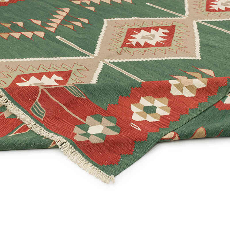 New Handwoven Turkish Kilim Rug - 9' 3" x 10' 2" (111" x 122") - K0072849