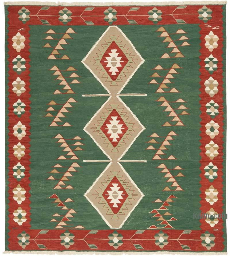 New Handwoven Turkish Kilim Rug - 9' 3" x 10' 2" (111" x 122") - K0072849