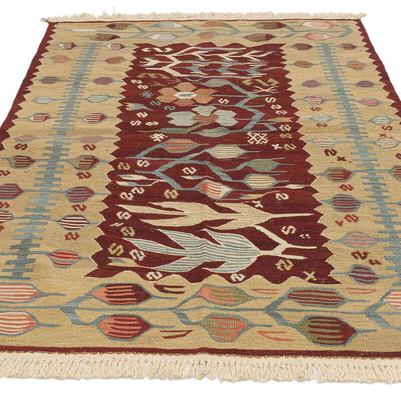 New Handwoven Turkish Kilim Rug - 3' 10" x 5' 7" (46" x 67") - K0072850