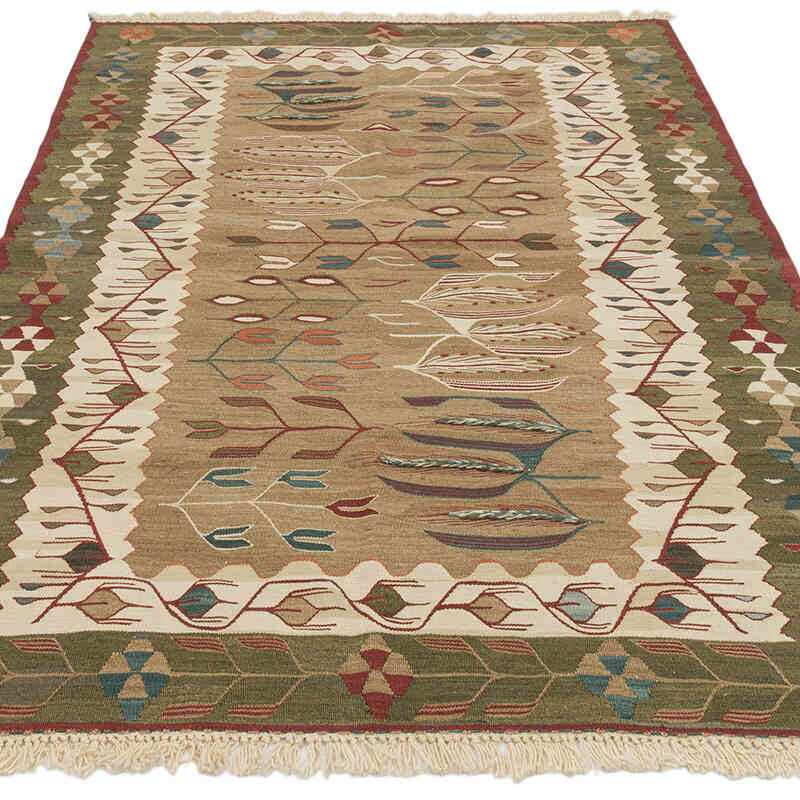 New Handwoven Turkish Kilim Rug - 3' 9" x 5' 7" (45" x 67") - K0072854