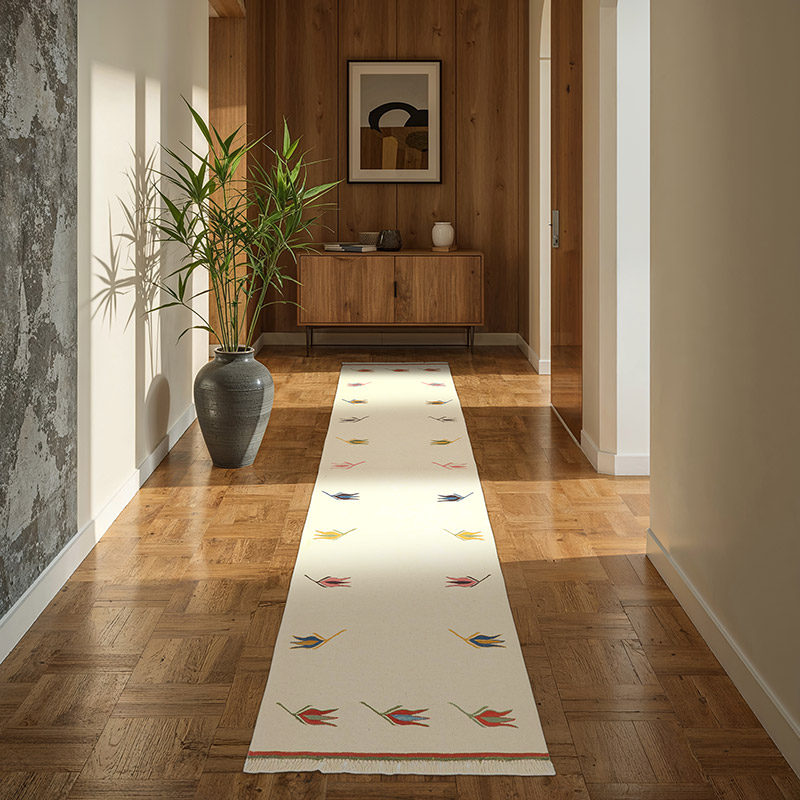 Yeni Kök Boya El Dokuma Yolluk Kilim - 85 cm x 300 cm - K0072874