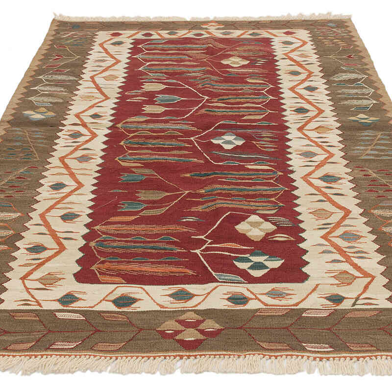 New Handwoven Turkish Kilim Rug - 3' 10" x 5' 8" (46" x 68") - K0072878