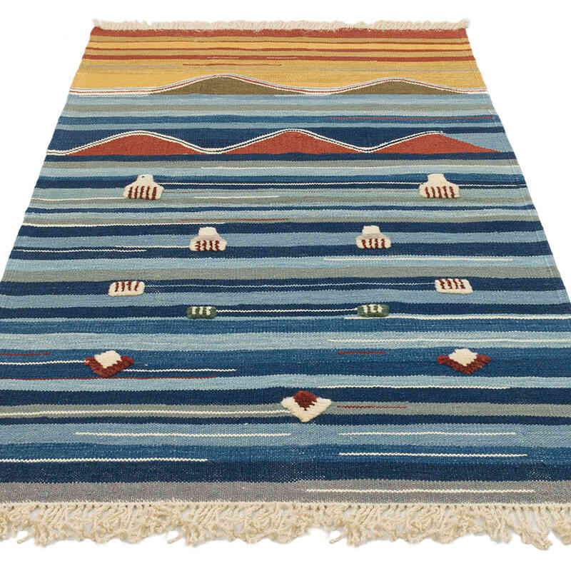Yeni Kök Boya El Dokuma Kilim - 98 cm x 155 cm - K0072881