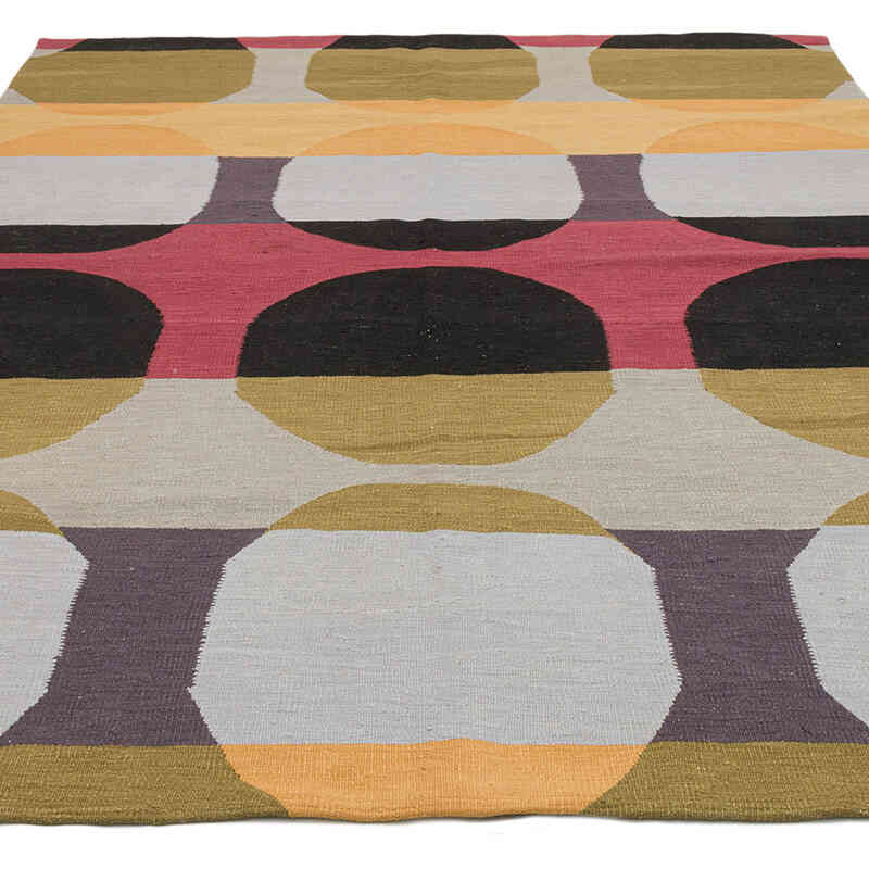 New Handwoven Turkish Kilim Rug - 6' 7" x 9'  (79" x 108") - K0072883