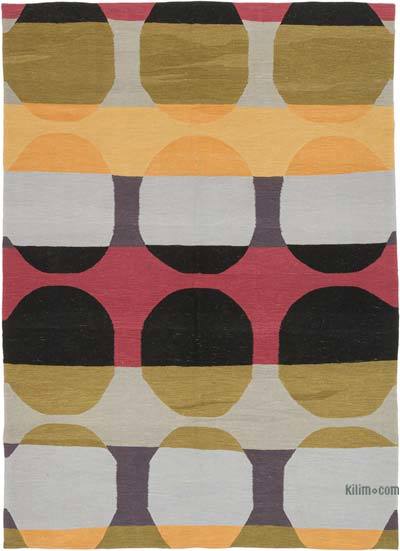 New Handwoven Turkish Kilim Rug - 6' 7" x 9'  (79" x 108")