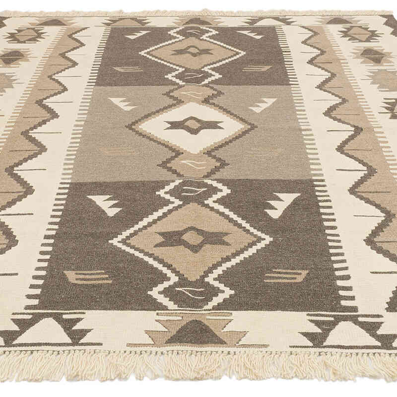 New Handwoven Turkish Kilim Rug - 6'  x 7' 5" (72" x 89") - K0072886