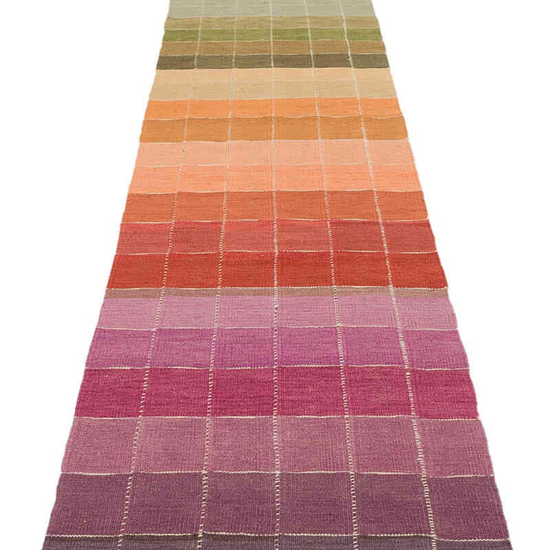 New Handwoven Turkish Kilim Runner - 2' 2" x 12' 10" (26" x 154") - K0072888