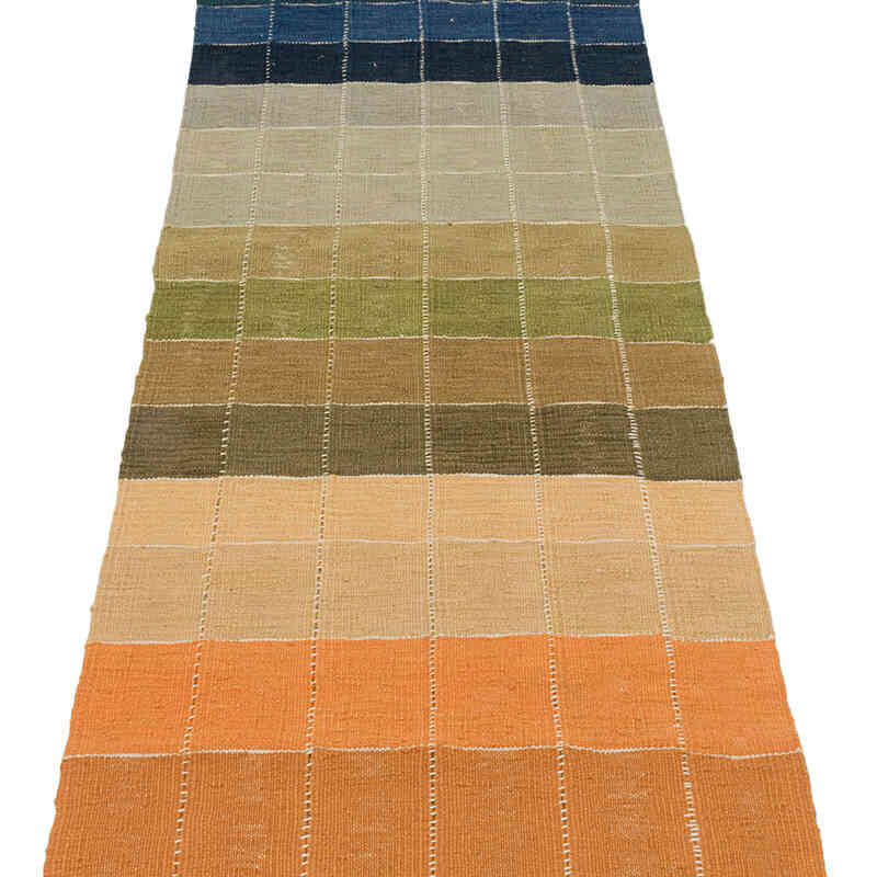 New Handwoven Turkish Kilim Runner - 2' 2" x 12' 10" (26" x 154") - K0072888